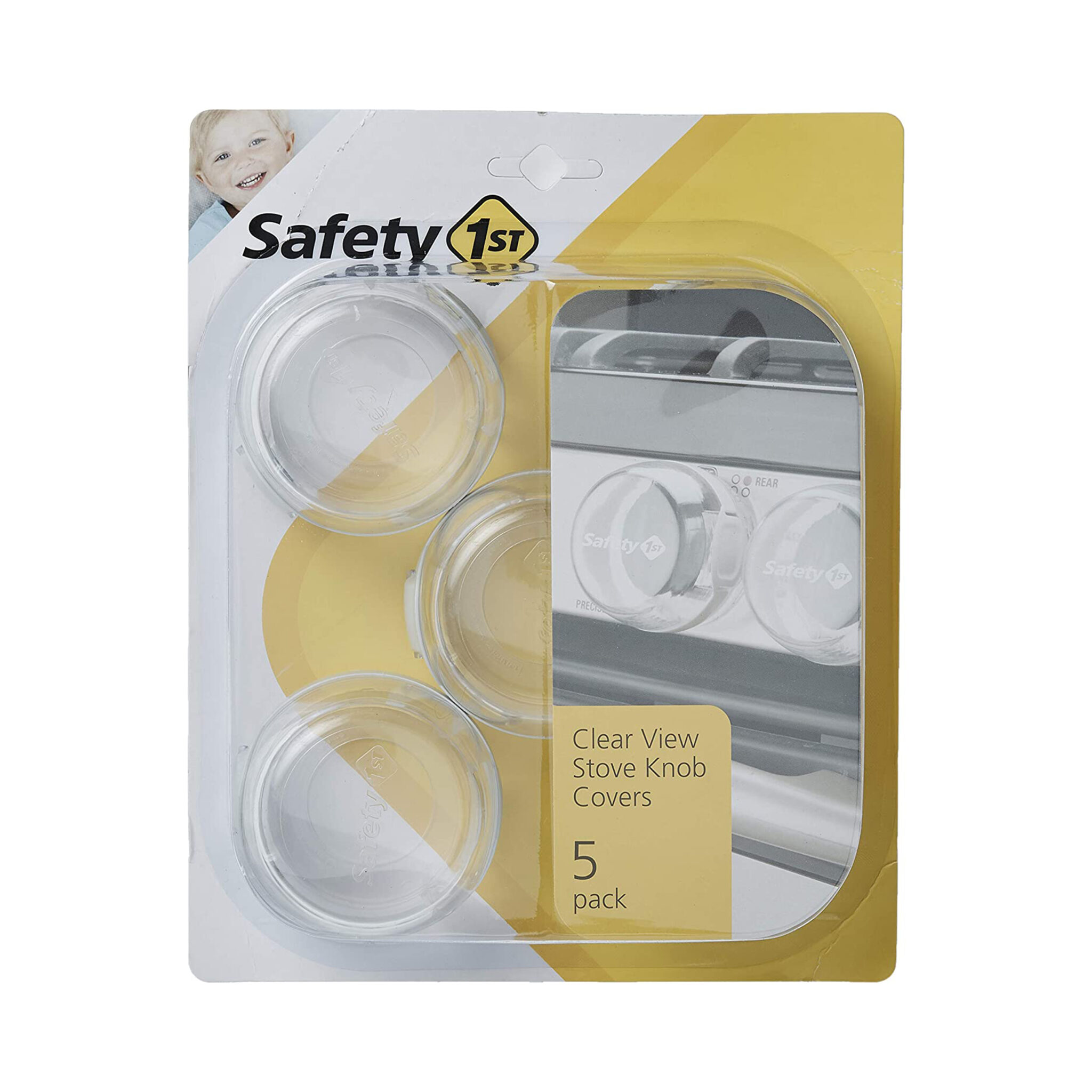 Safety 1st Child Proof Clear View Stove Knob Covers (Set of 5) Skybox